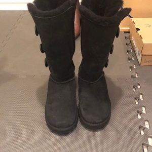 Tall Black Bailey Button Uggs Size 7